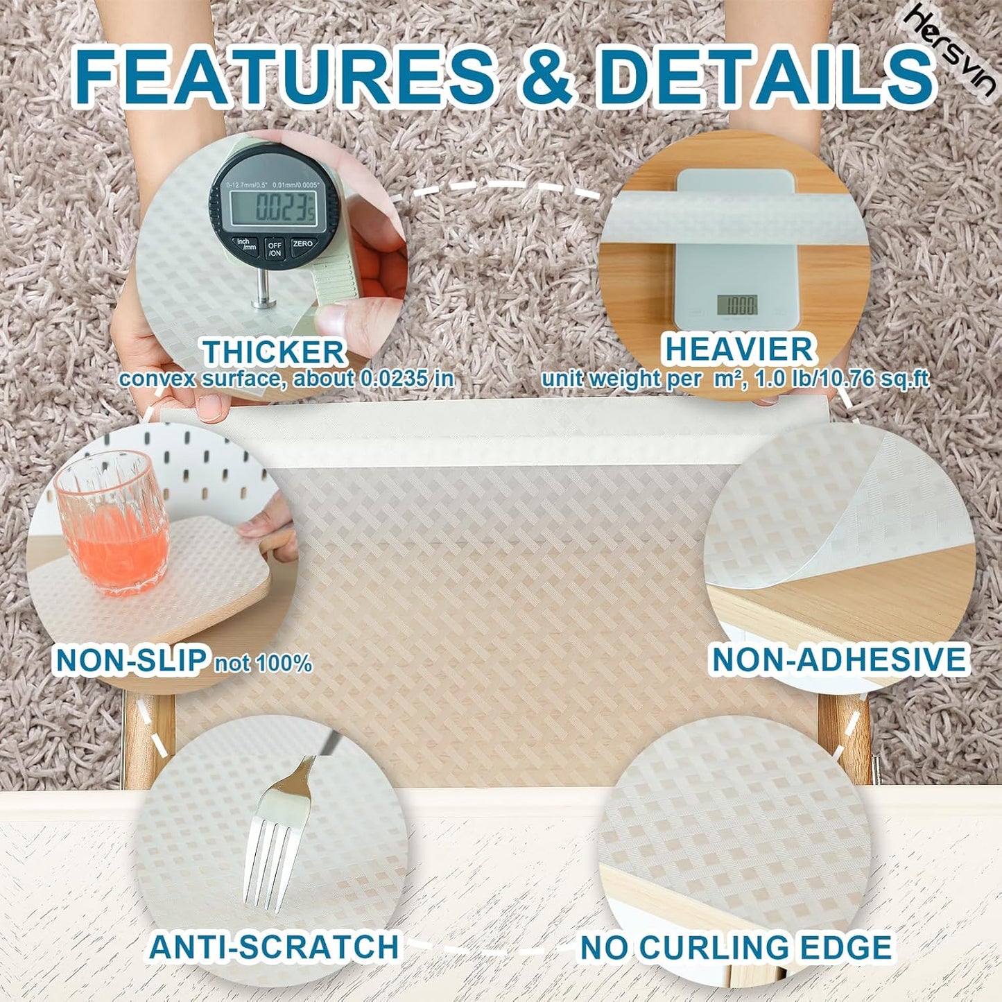 Shelf Liners 10 in x 20 ft EVA Drawer Mats, Non-Adhesive Cupboard Protector, Kitchen Cabinet Lining Fridge Liner (Clear Crossed Stripe, 25.4x610cm)