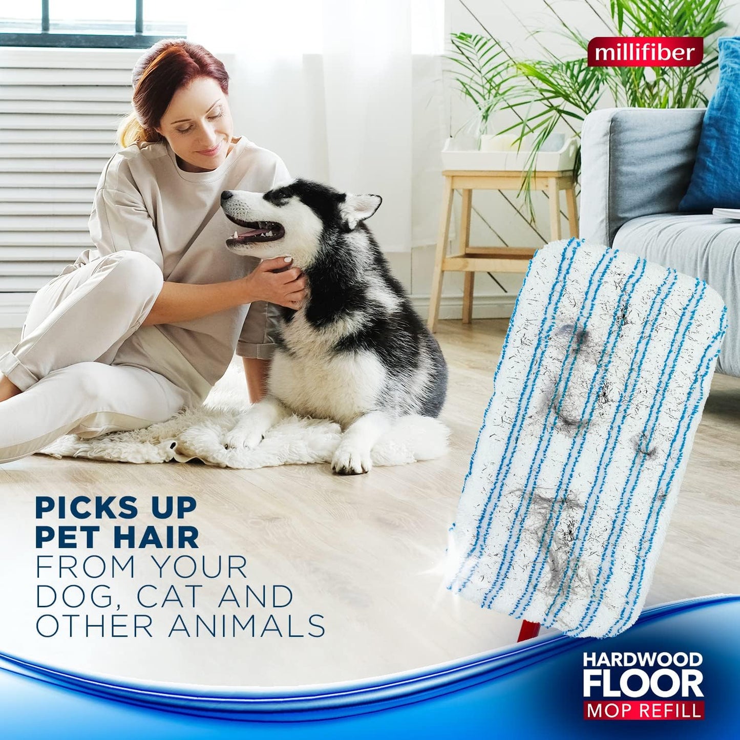 Microfiber Mop Refills 15x8 Inches, 3-Pack (Mop is Not Included)