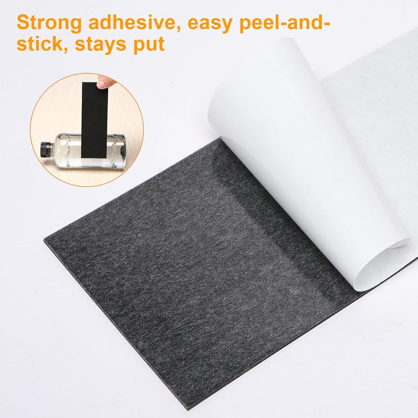 CHUNZEXI Non Slip Furniture Pads 4 PCS 6" x 4", Heavy Duty Rubber Grippers for Furniture Legs, Anti Skid & Scratch Resistant, Prevent Sliding on Hardwood Floors