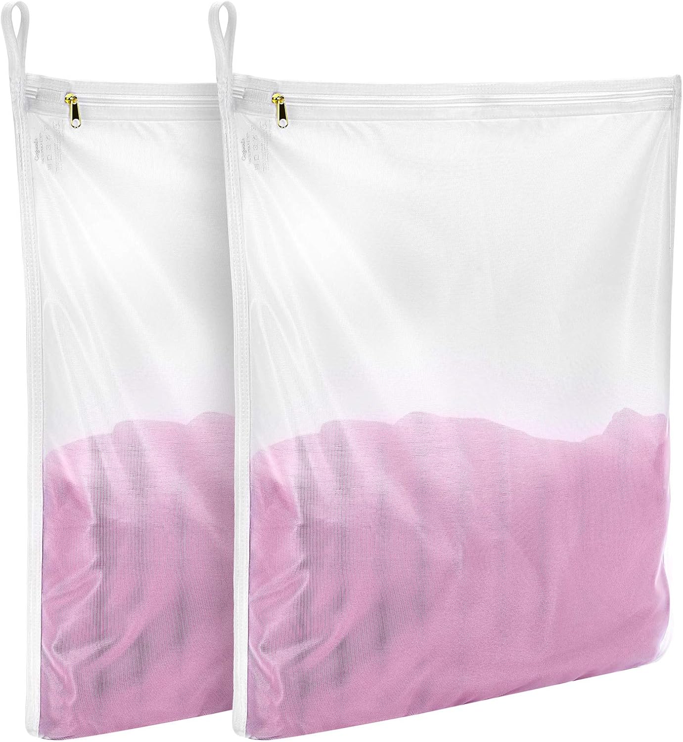 GOGOODA Delicates Laundry Bags, Fine Mesh Wash Bag for Lingerie, Underwear, Bra, Silk, Socks with Hanging Loop
