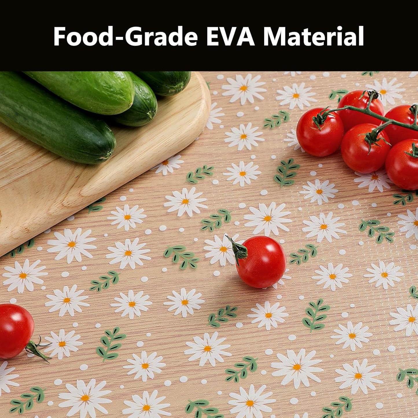 INNOLITES Shelf Liner – Cabinet & Drawer Liner Non-Adhesive – Waterproof Oil-Proof – Durable EVA with Floral for Kitchen Cabinets Refrigerator – BPA-Free, Easy to Cut 23.6" x 236"