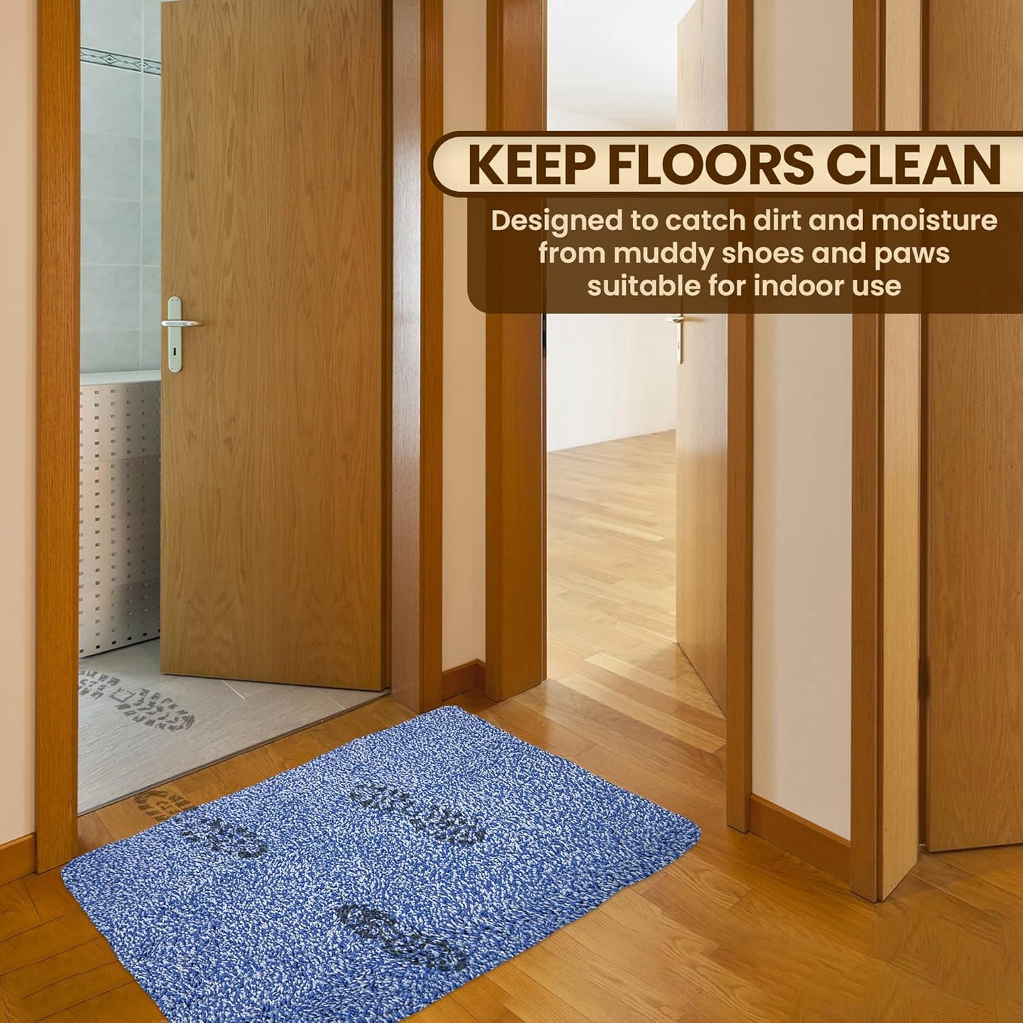 Premium Microfiber Indoor Door Mat – 20"x30" Washable Entry Mat, Non-Slip, Waterproof Backing, Super Absorbent, Low Profile Entryway Doormat for Indoor Entrance
