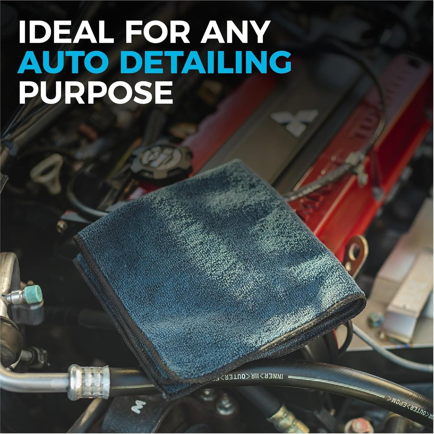 The Rag Company - All-Purpose Microfiber Terry Cleaning Towels - Commercial Grade, Highly Absorbent, Lint-Free, Streak-Free, Kitchens, Bathrooms, Offices, 300gsm, 12in x 12in, Royal Blue (12-Pack)