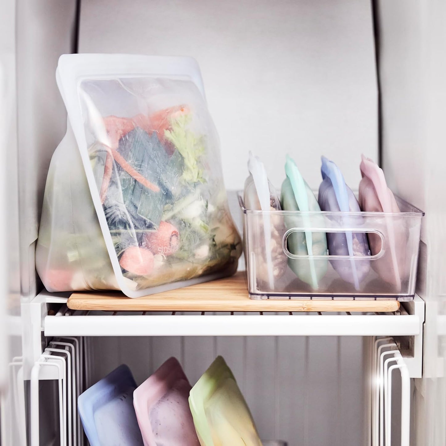 Stasher Premium Silicone Reusable Food Storage Stand-Up Mega Bag, Sea Urchin, Microwave, Sous Vide, Dishwasher, Oven and Freezer Safe, BPA Free, Leak-free, Eco-friendly, 104 Oz