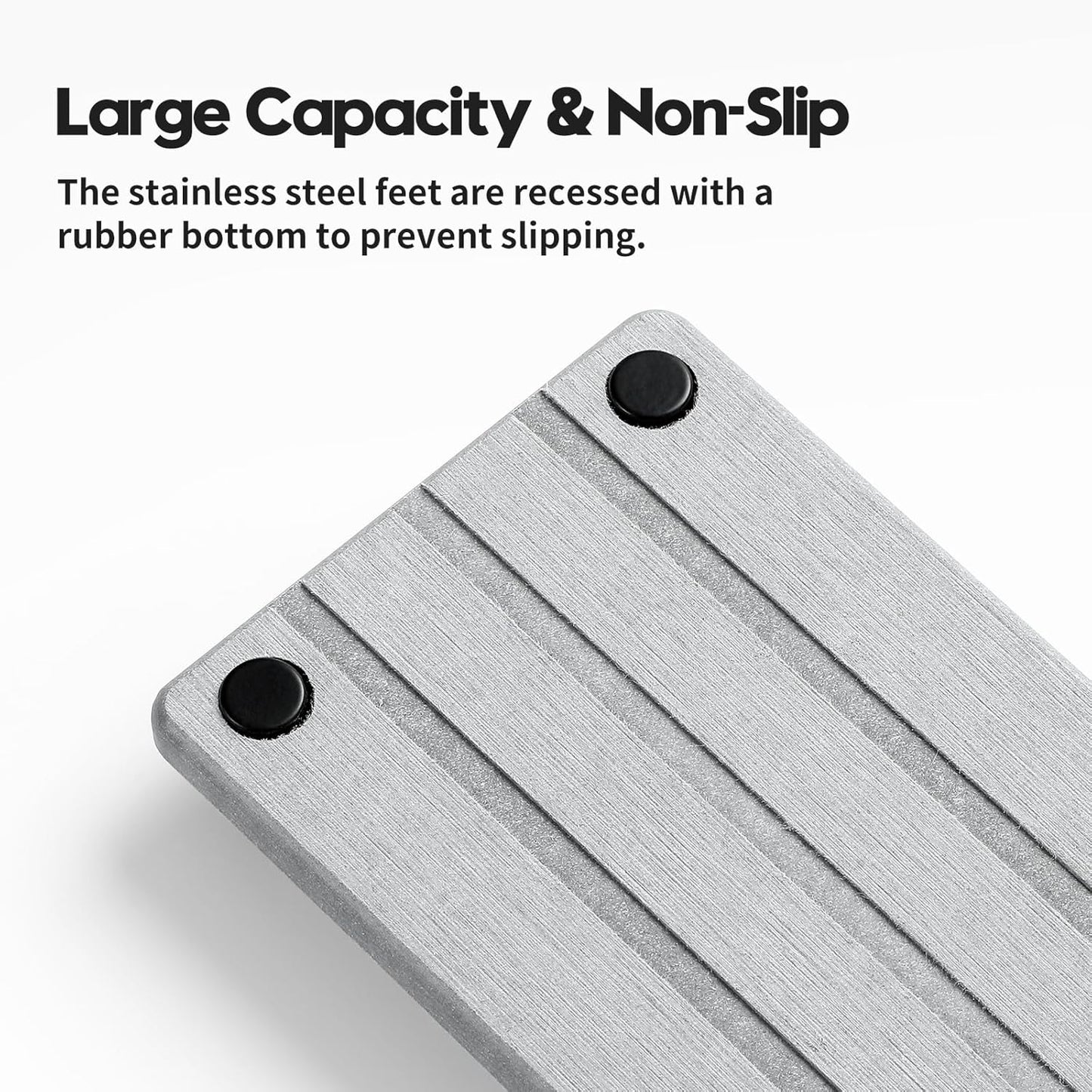 Fast Stone Drying Tray Diatomite Sponge Holder Mat, Kitchen Sink Organizer Sink Caddy, Kitchen & Bathroom Counter Makeup Vanity Dispenser Toothbrush Bottle Soap Dish Rack,Light Gray, 10" x 4"