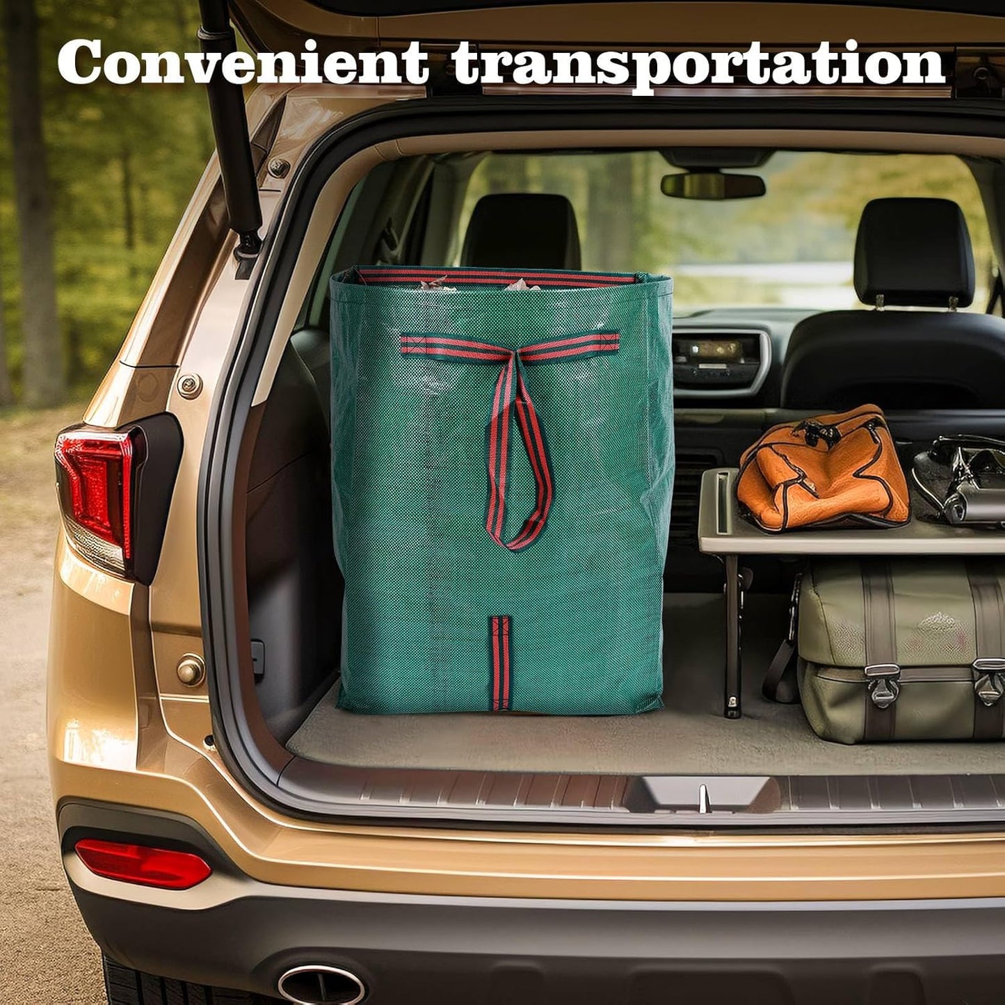 72 Gallon Leaf Collector,3-Pack Yard Waste Bags,Large Dustpan-Type Lawn and Leaf Bags, Leaf Bags for Yard Debris,Grass Clippings,Collapsible Trash Can for Parties,Laundry,Camping