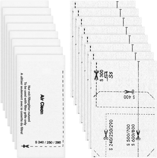 8 Pack AirClean Filters & Motor Protection Filters Compatible with Miele Classic C1, Compact C1/C2, Complete C1/C2/C3, and S Series S241,S227,S240,S270,S290,S300i,S400,S500,S700,S2,S4,S5,S6,S8 Vacuums