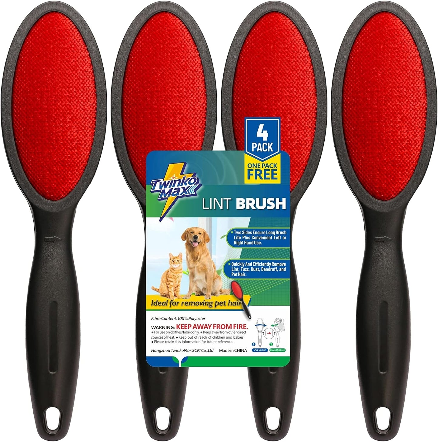 Lint Brush, Lint Remover, Pet Hair Remover, Clothes Brush, Magic Lint Remover Brush, Sheet and Carpet Cleaning Brush, 2-Sided and Reusable, No Need Lint Roller Refill.