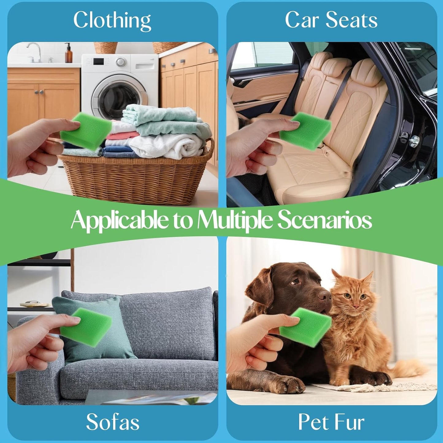 6 Pcs Pet Hair Remover for Laundry, Reusable Pet Hair Catcher Anti Winding Lint Traps for Washing Machine & Dryer Hose, Effective for Clothes Dog Cat Fur Lint and Dander