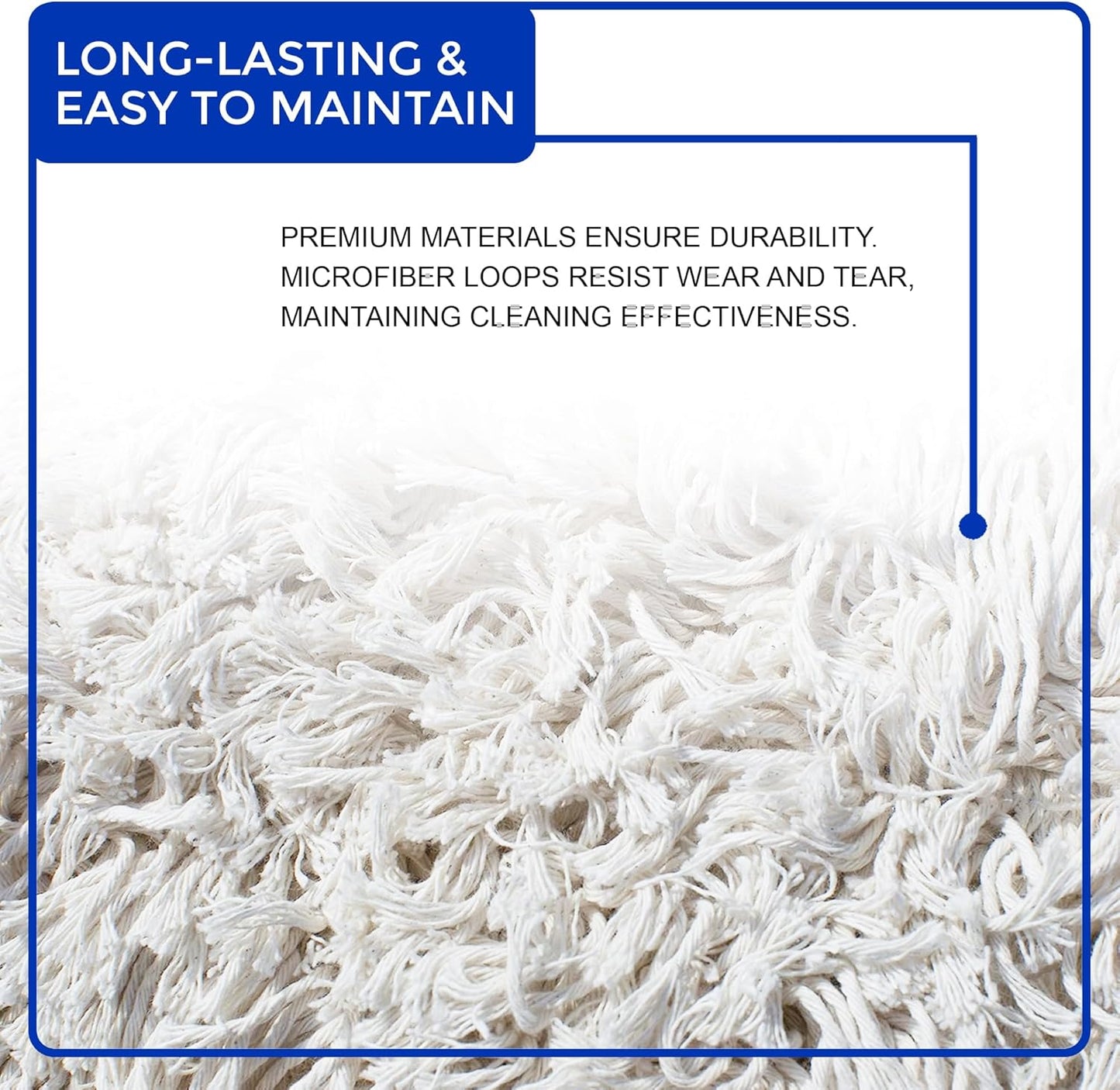 Nine Forty Industrial-Grade 24x5 Cotton Dust Mop Head Refills, Perfect Replacement for Busy Home, Gym, Industrial and Commercial Spaces, Heavy-Duty Mop for Janitorial & Housekeeping Needs - 1 Pack