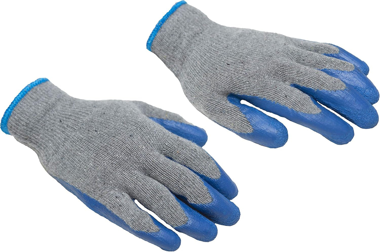 G & F Products - 3100S-10 120 Pairs Small Rubber Latex Double Coated Work Gloves for Construction, gardening gloves, heavy duty Cotton Blend Blue