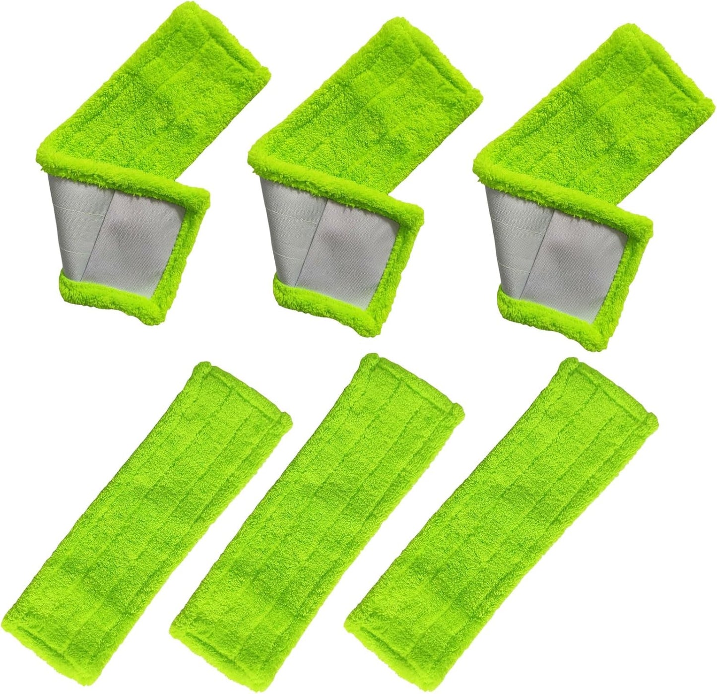 6 Pack Replacement Microfiber Hardwood Floor Mop Refill Compatible with 3M Scotch-Brite M-005 Floor Mop Wet/Dry Use