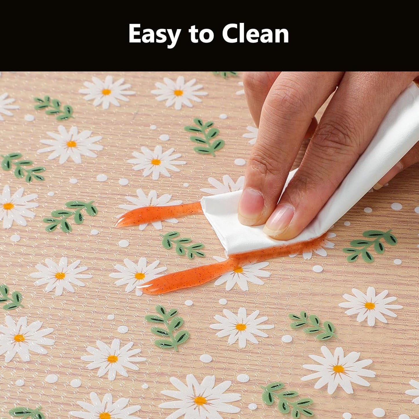 INNOLITES Shelf Liner – Cabinet & Drawer Liner Non-Adhesive – Waterproof Oil-Proof – Durable EVA with Floral for Kitchen Cabinets Refrigerator – BPA-Free, Easy to Cut 23.6" x 360"