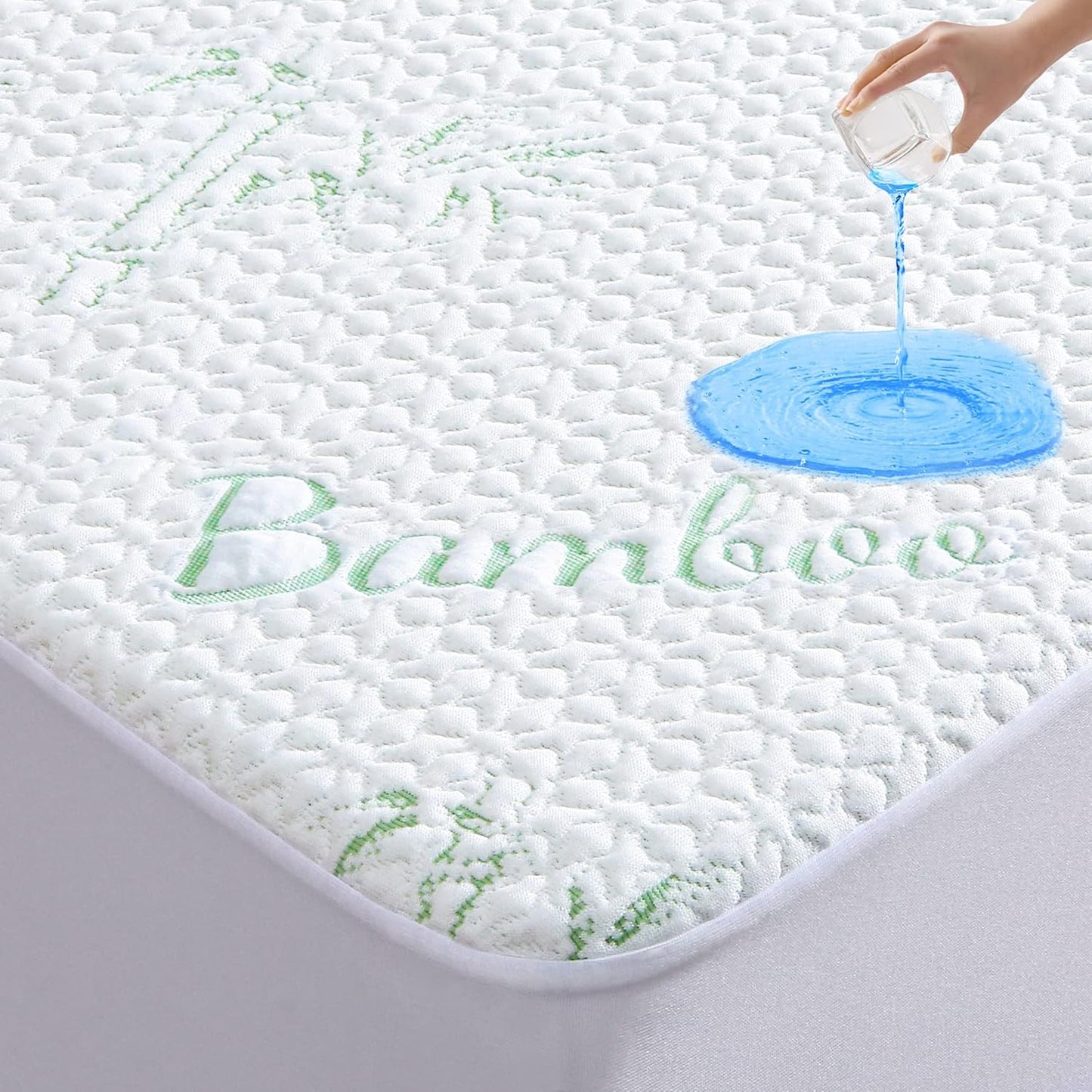 GOONIK King Mattress Protector, Breathable Bamboo Viscose Waterproof King Size Mattress Pad Cover with 6-18 inches Deep Pocket