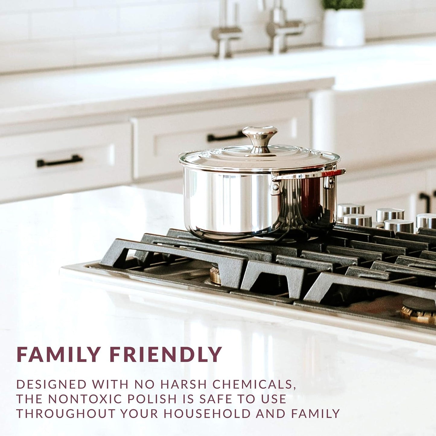 HOPE'S Countertop Restoration Polish, Streak-Free Kitchen Counter Cleaner, No Buildup on Countertops, Quartz, Marble, Corian, Composite, and Granite Polish, 8 Fl Oz, Pack of 4