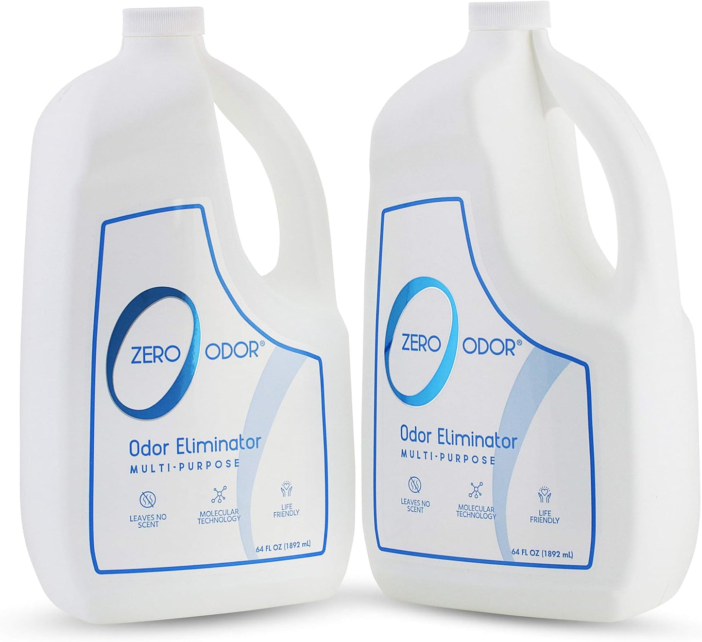Zero Odor - Multi-Purpose Strong Odor Eliminator for Home, Office, Car, Bathroom, Hotel, Room Deodorizer, and Odor Neutralizer 64oz Refill, 2-Pack