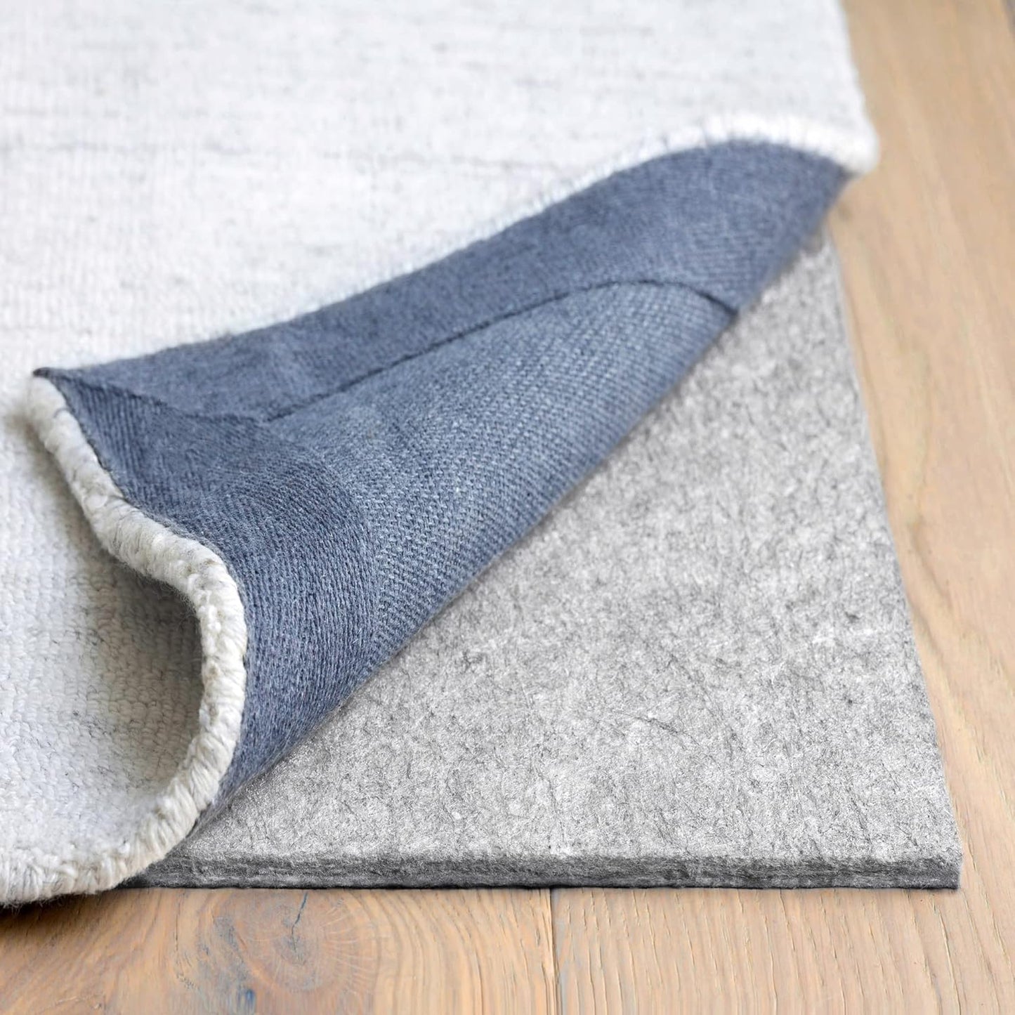 RUGPADUSA - Dual Surface - 4'10" x 6'10" - 3/8" Thick - Felt + Rubber - Enhanced Non-Slip Rug Pad - Adds Comfort and Protection - for Hard Surface Floors