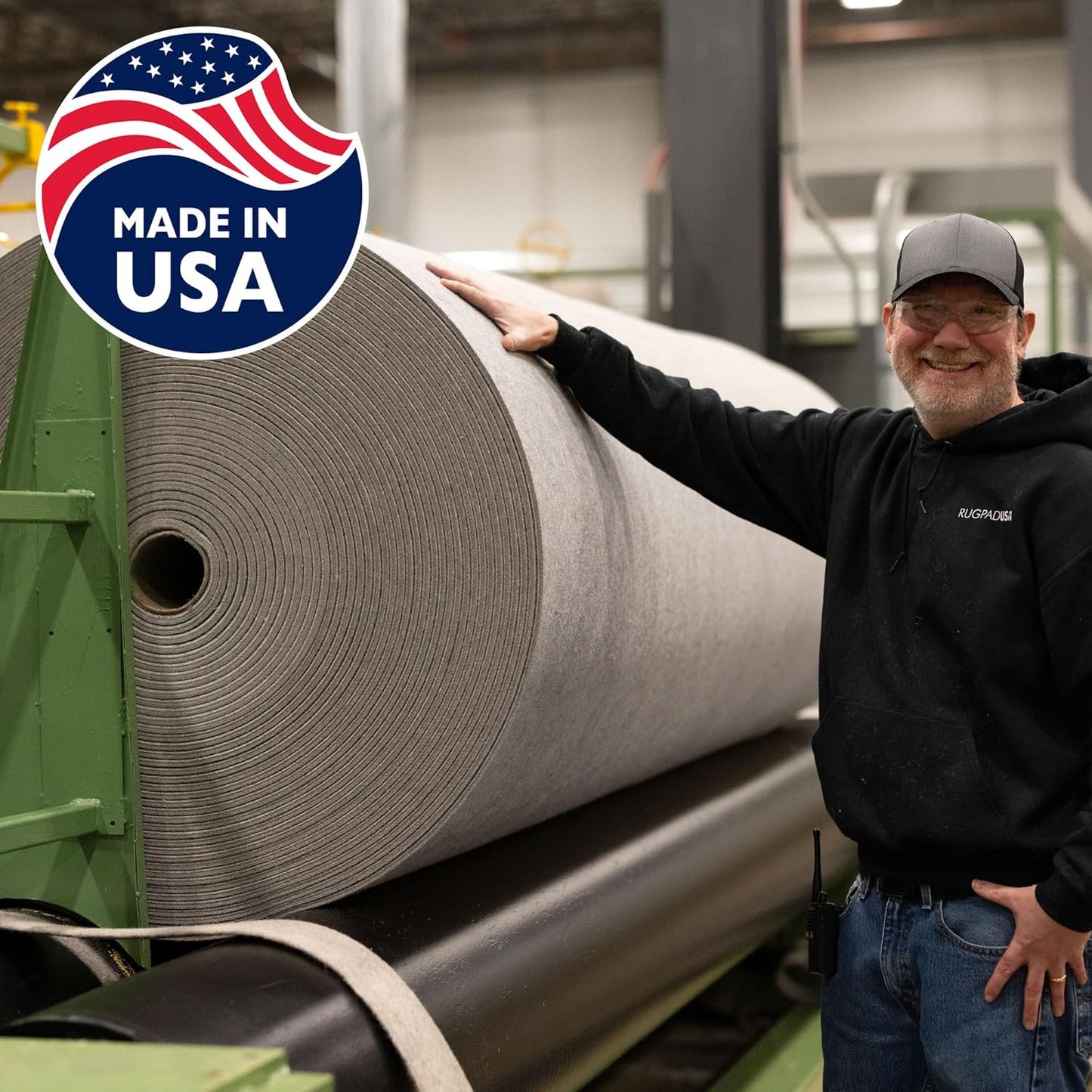 RUGPADUSA - Eco-Plush - 7' Square - 1/4" Thick - 100% Felt - Premium Cushioned Rug Pad - Available in 3 Thicknesses, Many Custom Sizes
