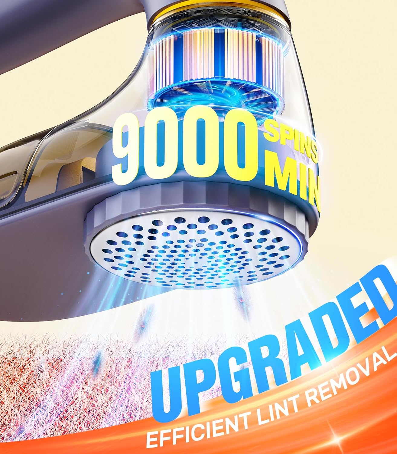 POPCHOSE Fabric Shaver, Lint Remover for Clothes, Lint Shaver with 6-Leaf Blades, 2 Speed Sweater Shavers to Remove Pilling for Clothing, Couch, Furniture, Fuzz, USB Rechargeble, Gray…