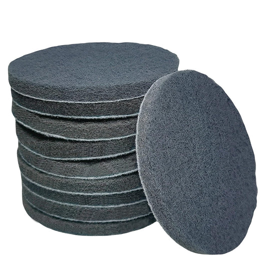 10 Pack 5 Inch 800 Grits Multipurpose Scrubber Scouring Pads Hoop and Loop Flocking Scuff Pads -Scuff Pads Conditioning Discs Polishing Pad for Furniture Automotive Cleaning, Rust Removal