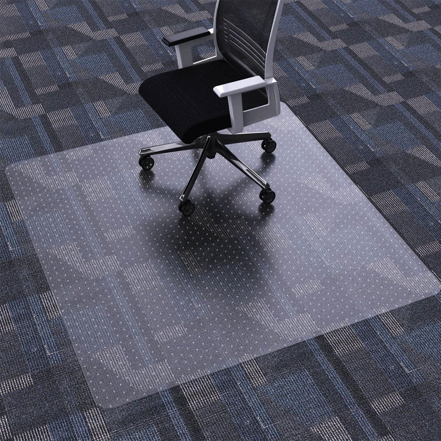 FuturHydro Office Chair Mat for Carpet, 48" x 48" Clear Office Home Floor Protector Mat, Easy Glide Computer Desk Chair Floor Mats for Hard Wood Tile Floors (Square)