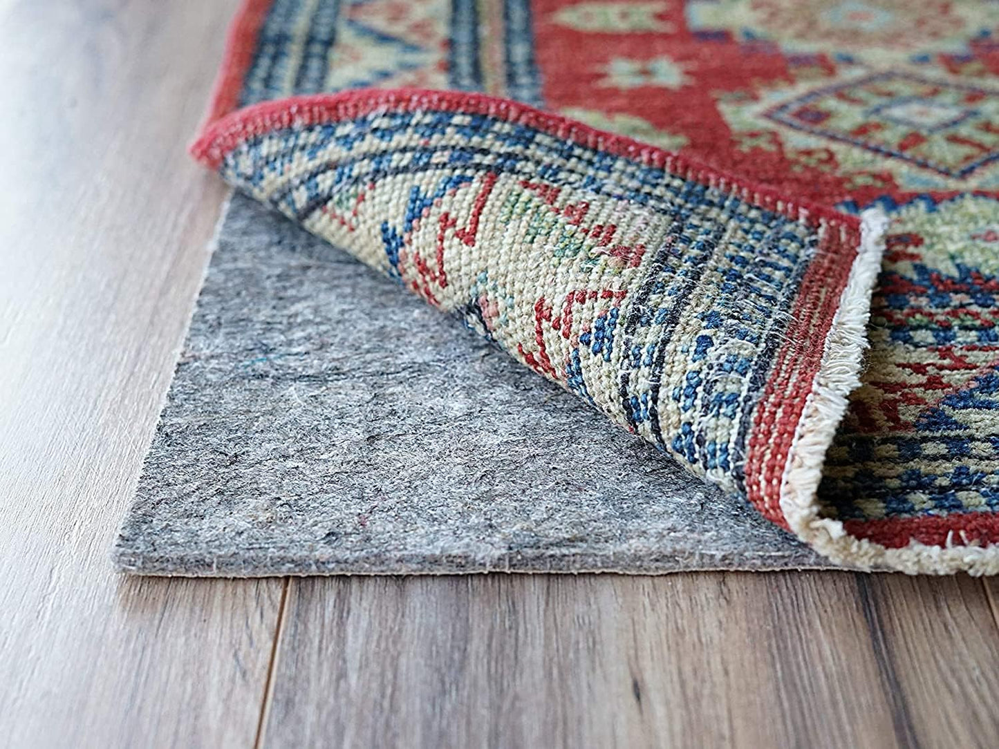 RUGPADUSA - Dual Surface - 9' Round - 1/4" Thick - Felt + Rubber - Non-Slip Backing Rug Pad - Safe for All Floors