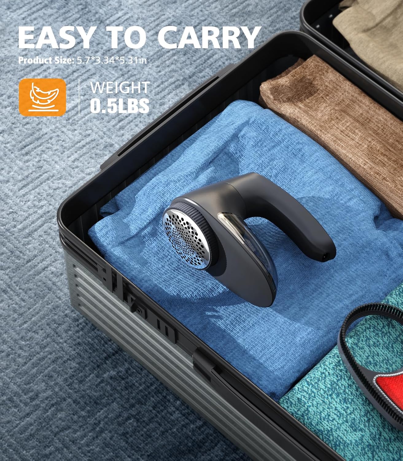 POPCHOSE Fabric Shaver, Rechargeable Lint Remover Defuzzer Sweater Shaver, Fuzz Remover for Clothes, Sweater, Furniture, Couch, Cashmere(Two 6-Leaf Blades Extra, Electrostatic Brush)…