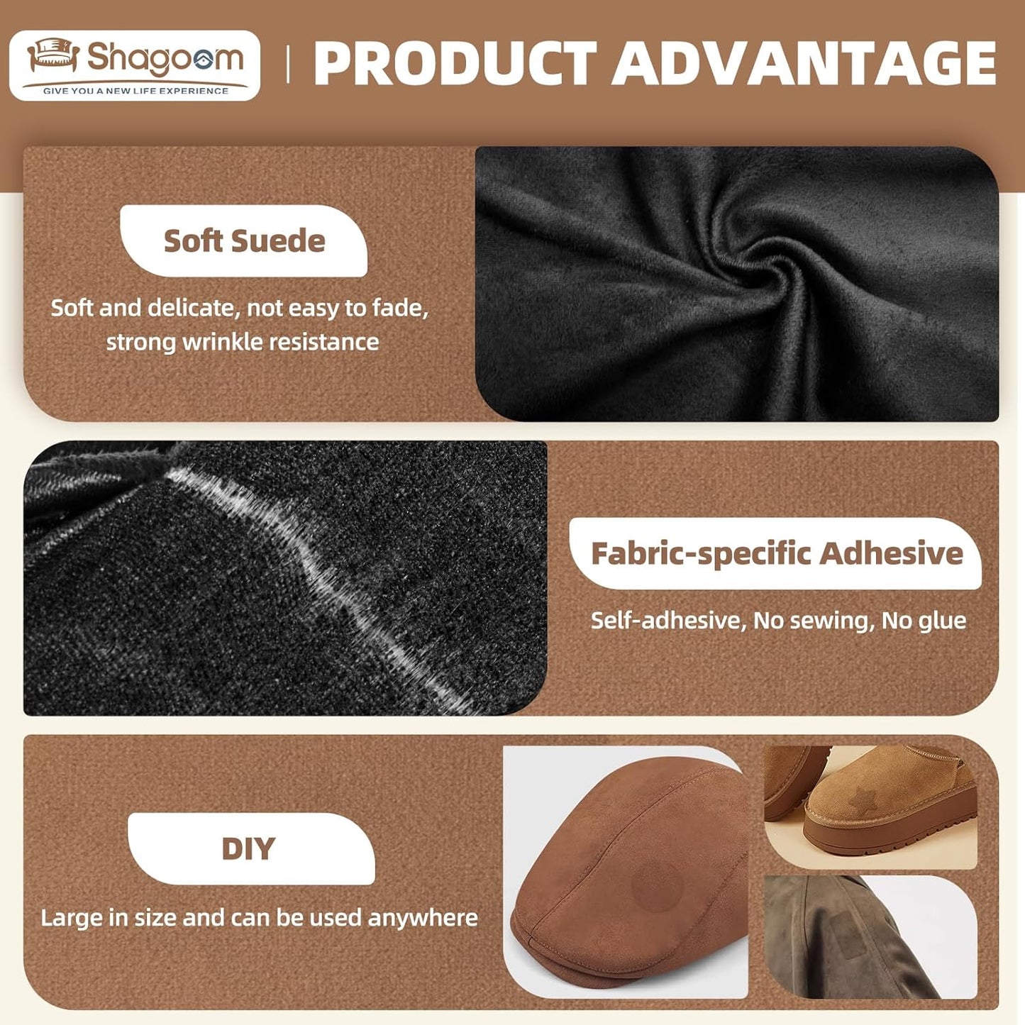 Suede Repair Patch, Large Fabric Repair Tape, Self-Adhesive Patches for Furniture, Couch, Sofa, Car Interior, Shoes, Hand Bag, Clothing (Grey, 3.5X79 Inch)