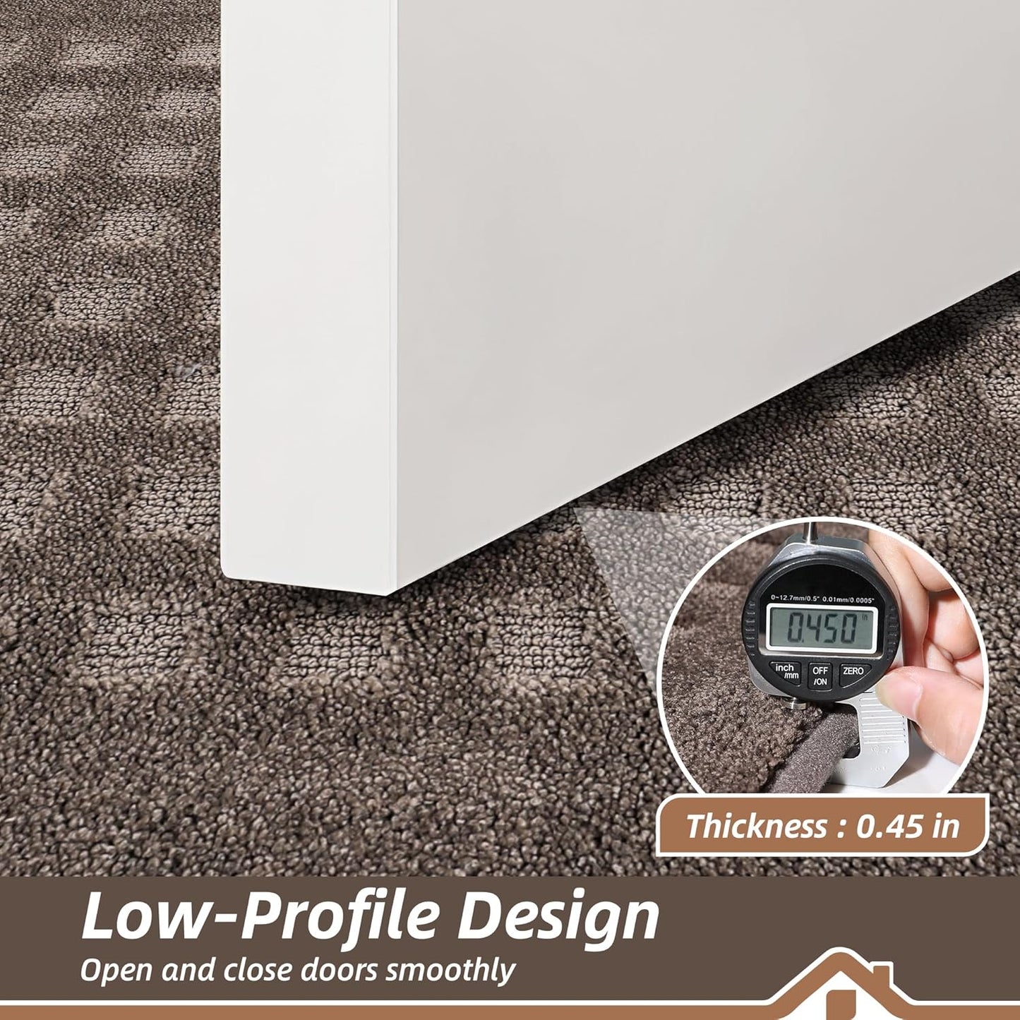 BEQHAUSE Waffle Door Mats Indoor 32"x48", Dog Mat for Muddy Paws Absorbent and Dirt Resist Floor Mats Non-Slip Washable Rugs for Entryway, Welcome Mat for Front Back Door, Muddy Wet Shoes, Brown