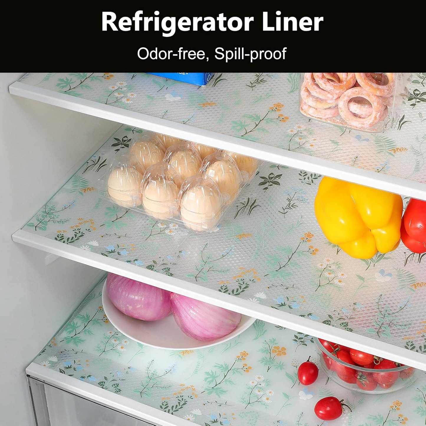 INNOLITES Shelf Liners for Kitchen Cabinets – Drawer Liner Waterproof & Oil-Proof, Non-Adhesive EVA Mat – Durable & Washable – for Shelves, Cupboard, Dresser 17.7" x 360"