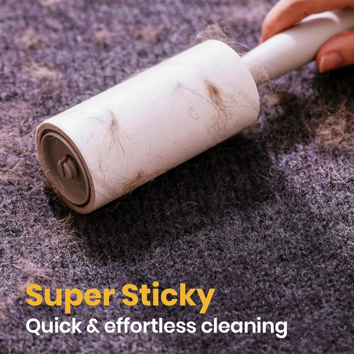 DELOMO Pet Lint Roller for Clothes – Lint Rollers for Pet Hair Extra Sticky, Mega Value Set of 400 Sheets (1 Roller + 3 Refills), Dog Cat Hair Remover for Couch, Furniture, Keep Your Home Tidy