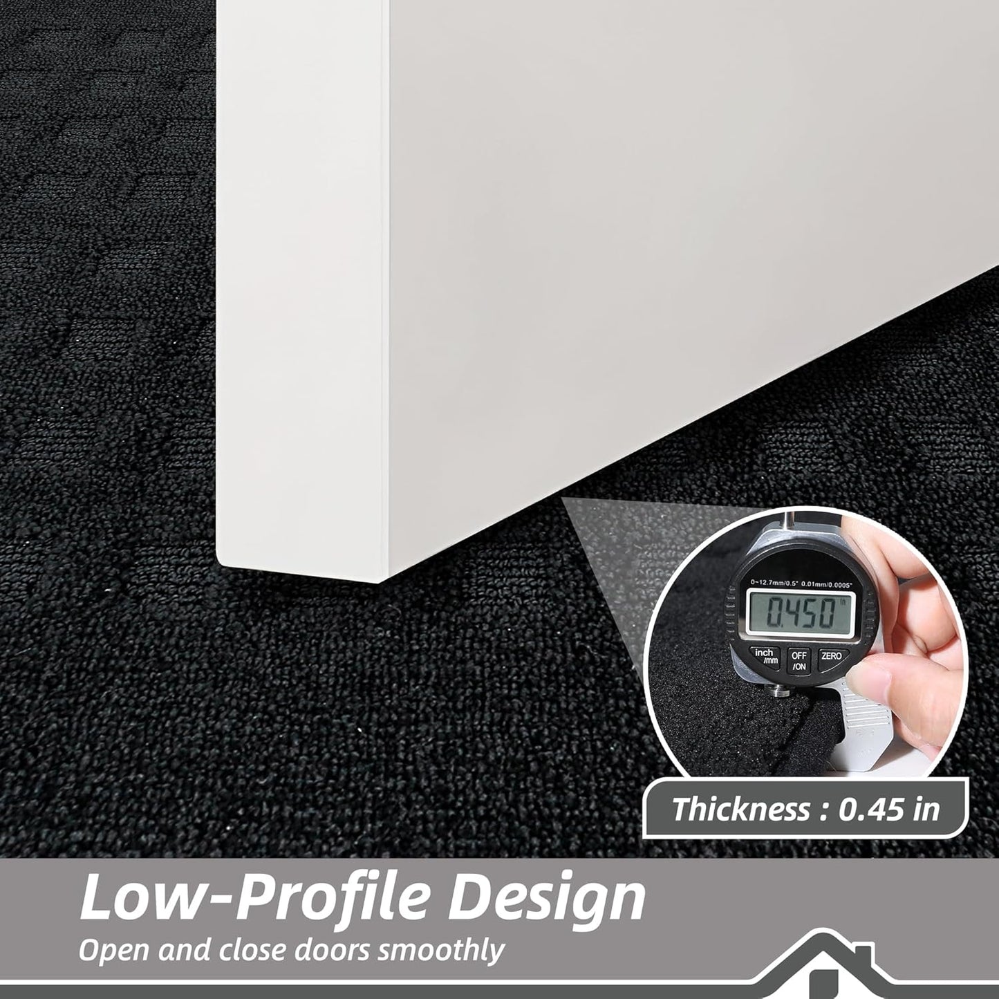 BEQHAUSE Waffle Door Mats Indoor 20"x32", Dog Mat for Muddy Paws Absorbent and Dirt Resist Floor Mats Non-Slip Washable Rugs for Entryway, Welcome Mat for Front Back Door, Muddy Wet Shoes, Black