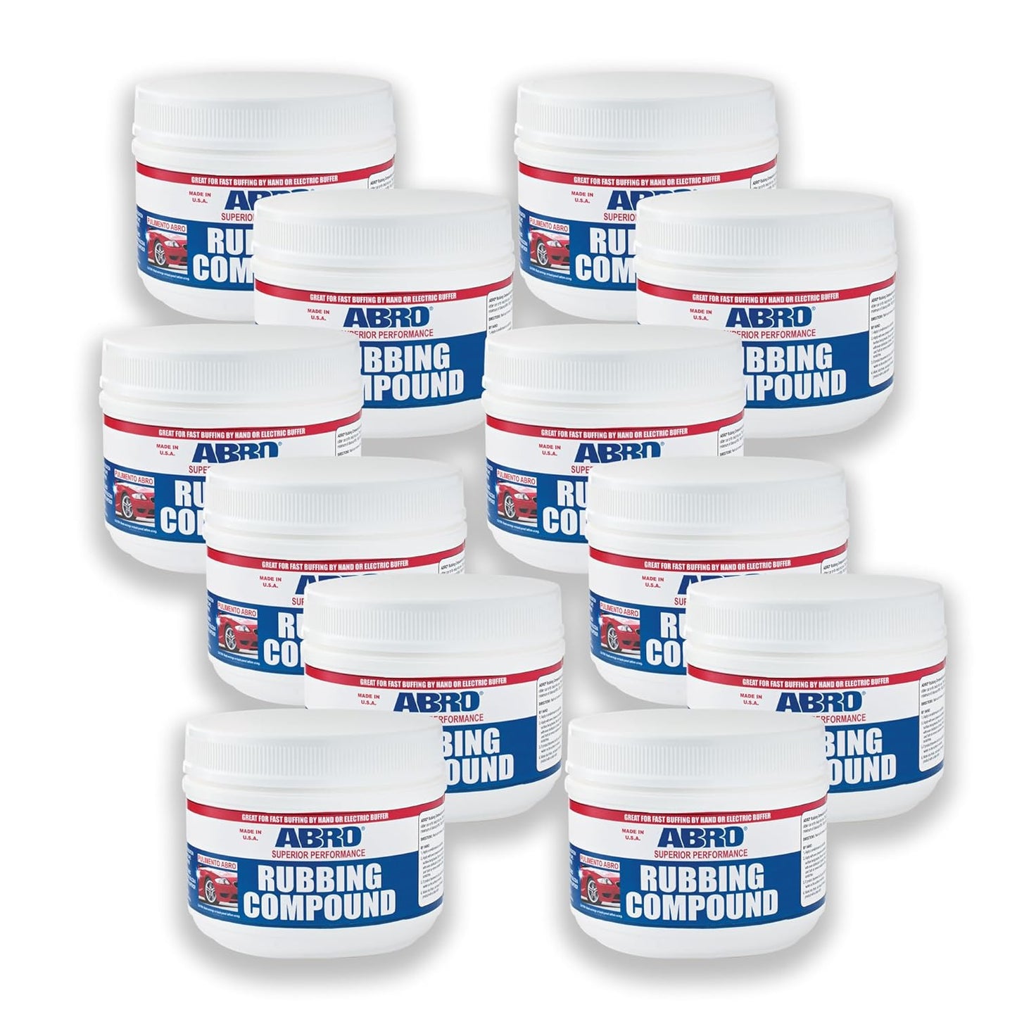 ABRO Superior Performance Rubbing Compound, 32 oz., Buffing Compound for Oxidized Finishes, Smooth, Reflect, Clean