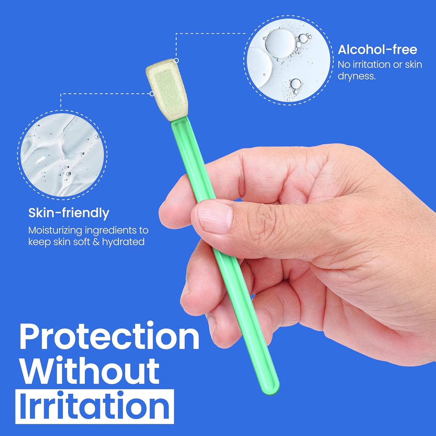 Safe n' Simple Skin Barrier Wand - 25 Individually Packed Wands - Sting Free Applicator - Sterile Swab for Ostomy - No Sting Alcohol Free Skin Barrier Film