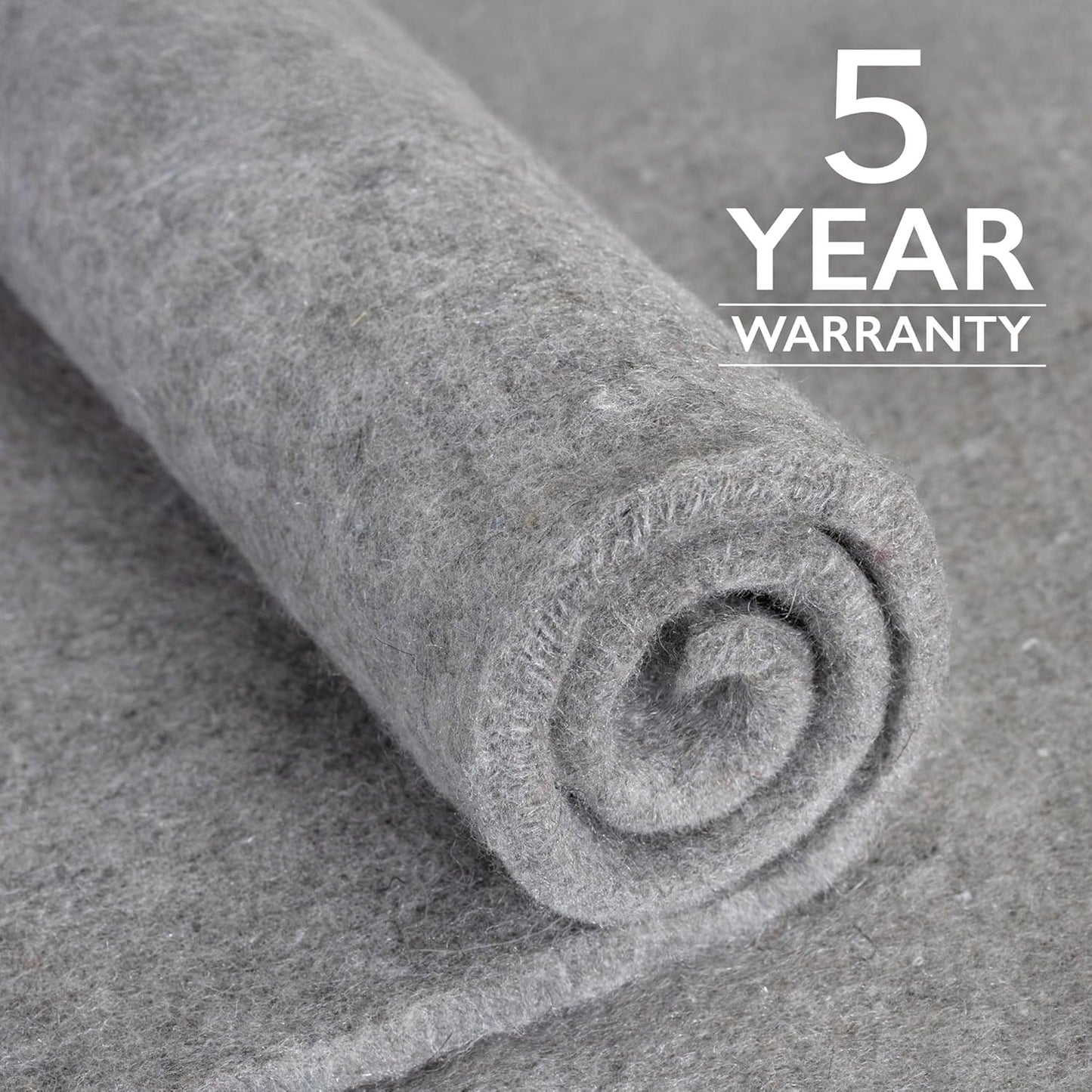RUGPADUSA - Eco-Plush - 12'x15' - 1/2" Thick - 100% Felt - Luxurious Cushioned Rug Pad - Available in 3 Thicknesses, Many Custom Sizes