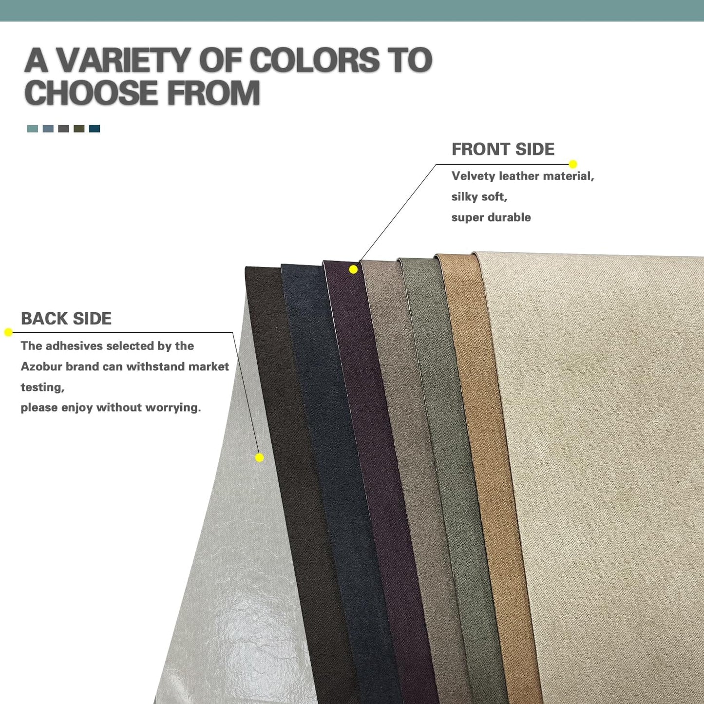 Velvet Repair Patch, Self-Adhesive Flannel Fabric Patch, Multi Colors, Microfiber Patch，Can be Used to Patch Sofas, Car Seats, Handbags, Jacket Holes and Tears (Greenish Grey)