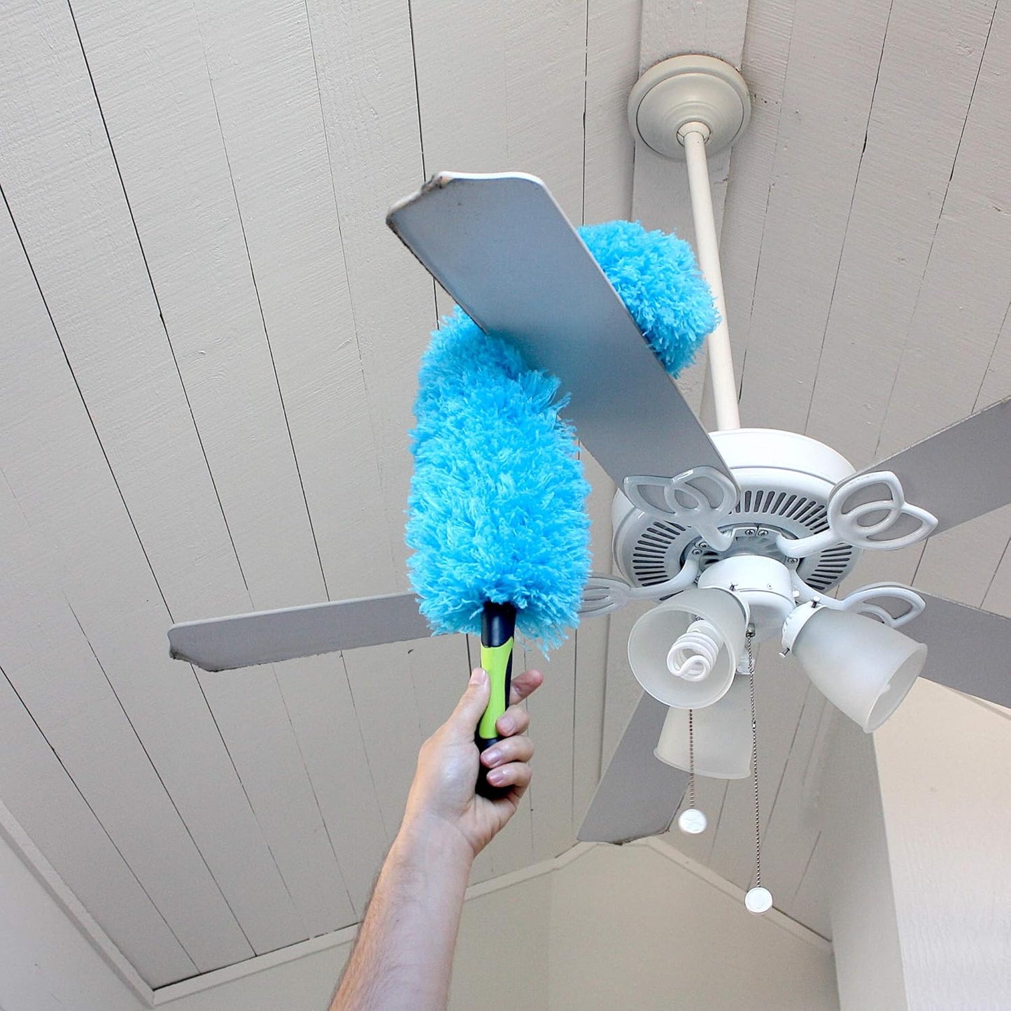 EVERSPROUT Flexible Microfiber Feather Duster | Extra-Long 24 inch Brush Head with Hand-Grip | Twists onto Standard 3/4 Inch Threaded Pole | (Duster Attachment Only, No Pole)