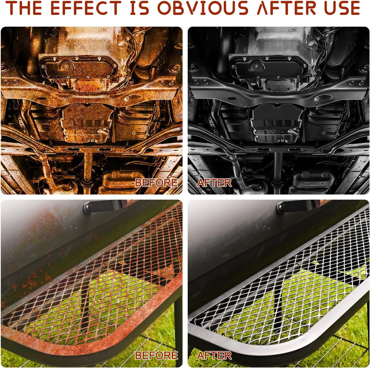 Rust Renovator,Rust Remover for Metal,Rust Converter for Metal,Water-Based Rust Remover for Metal, Rust Removal Converter Metallic Paint with Brush,Multi-Functional Anti-Rust Paint 300g(Black)