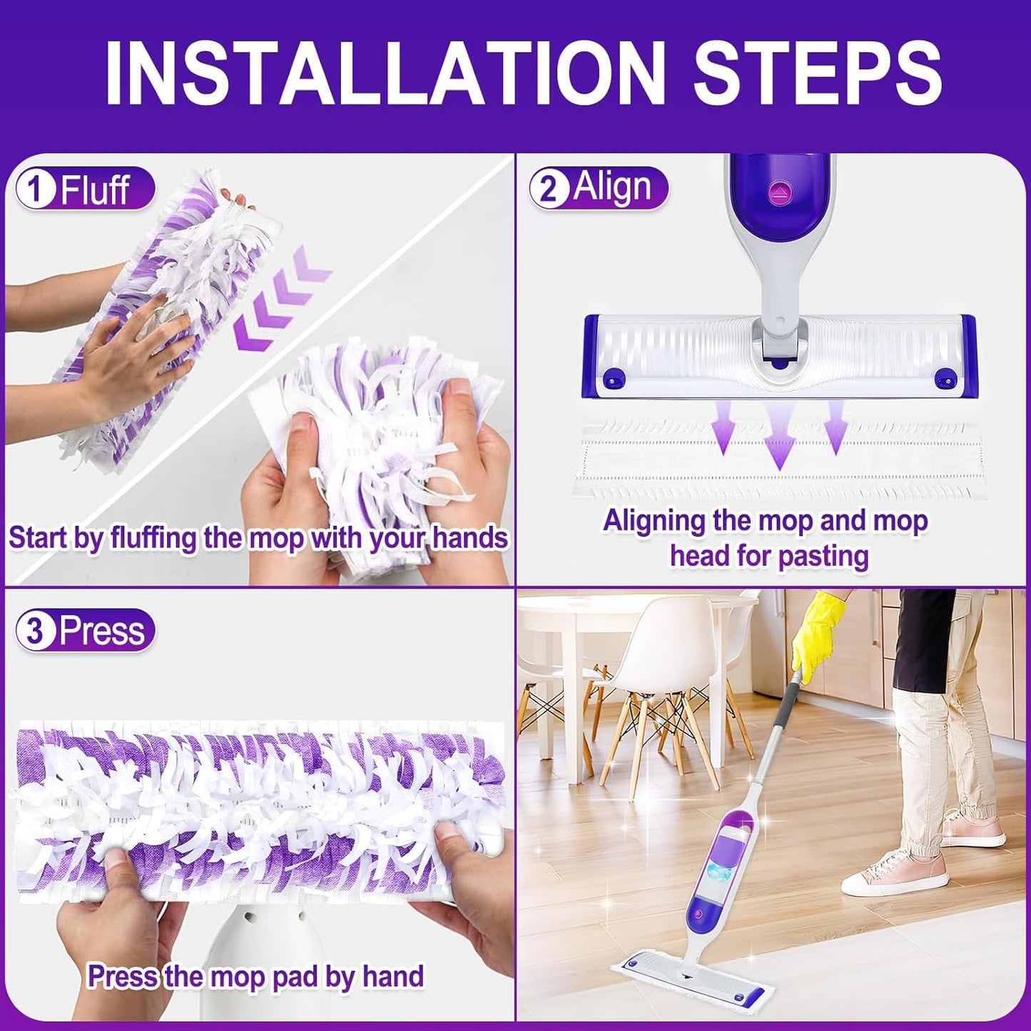 25 Count Power Mop Pads Refills for Swiffer Power Mop Pads,Compatible with Swiffer Power Mop Refills Replacement Disposable Power Mopping Pads Refills for Multi-Surface Floor Cleaning