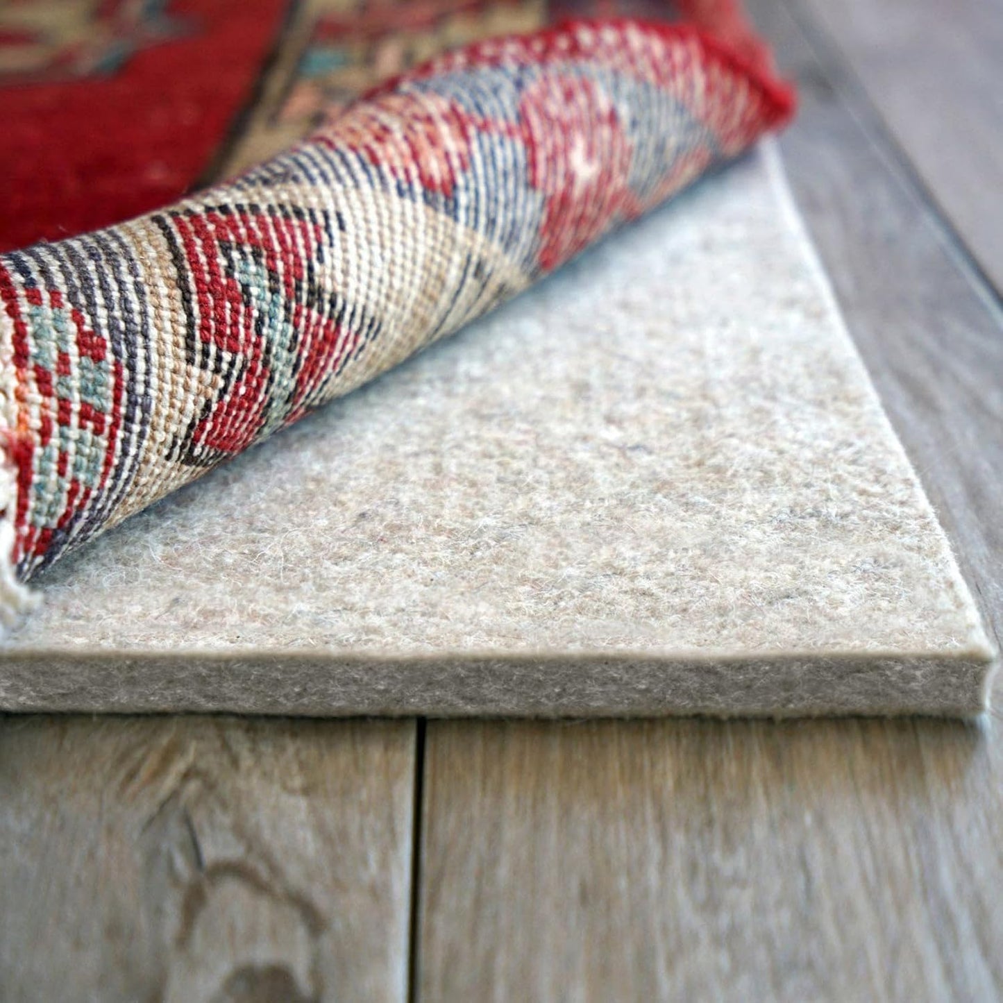 RUGPADUSA - Eco-Plush - 12' Square - 1/2" Thick - 100% Felt - Luxurious Cushioned Rug Pad - Available in 3 Thicknesses, Many Custom Sizes