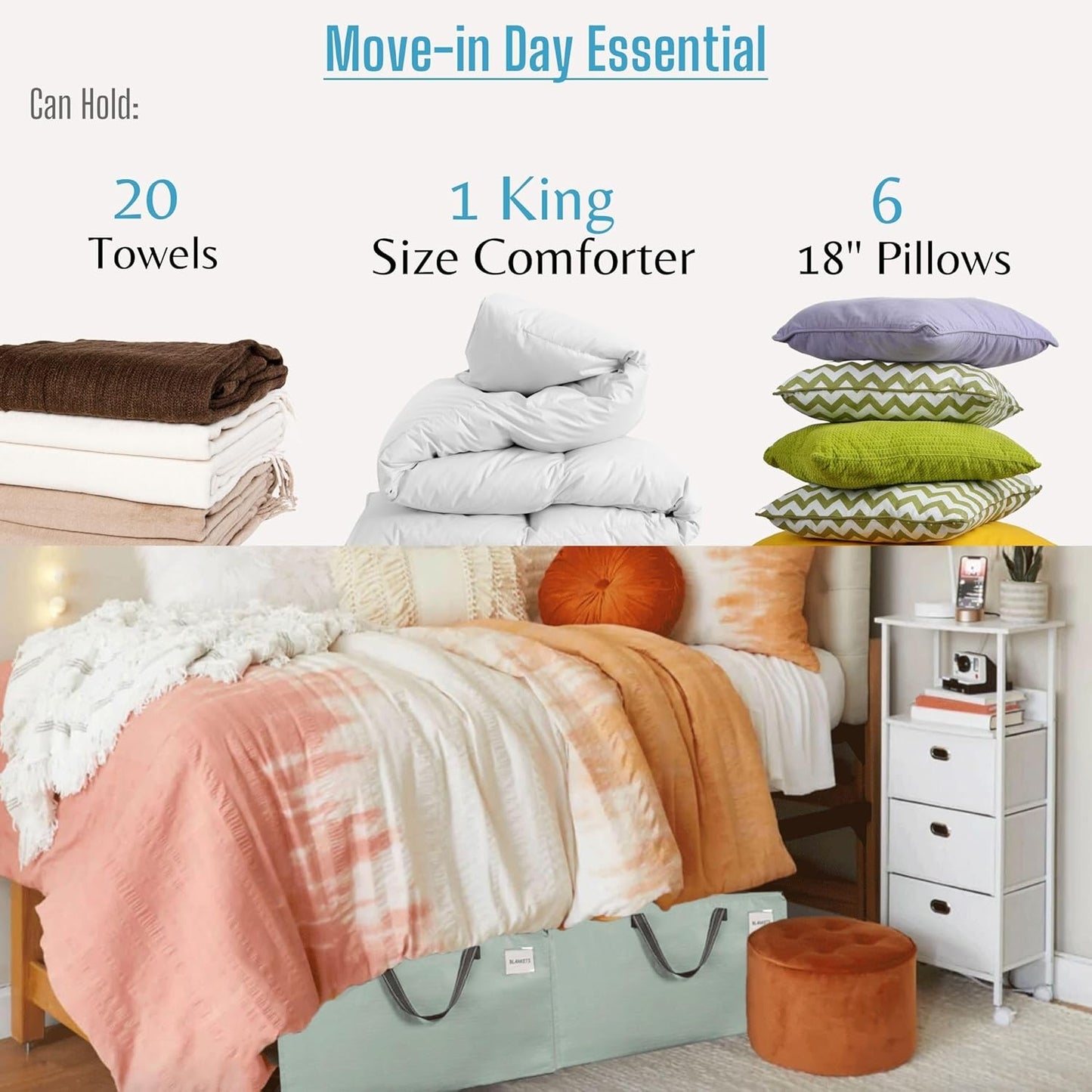 VENO 10 Pack Moving and Storage Bags, Heavy Duty, Alternative to Moving Boxes, Large Packing Totes Supplies for College Dorm Room with Zipper for Clothes, Wide Open Design (Shiny Light Green, 10 Pack)