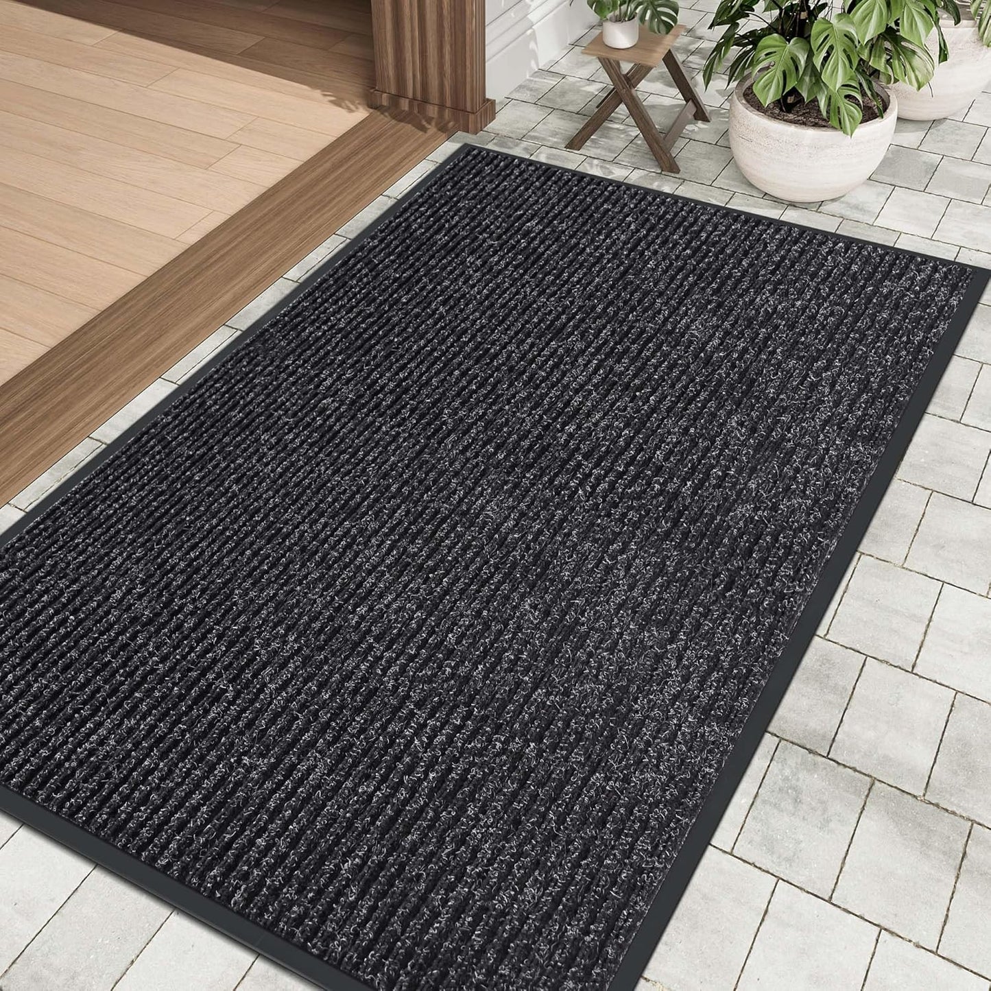 Front Door Mat Indoor Outdoor Entrance, 36" x 120" Dirt Resistant and Absorbent Door Mat, TPR Backing Non-Slip Doormats, Easy to Clean, Low Profile Welcome Floor Mat for Outside Entry