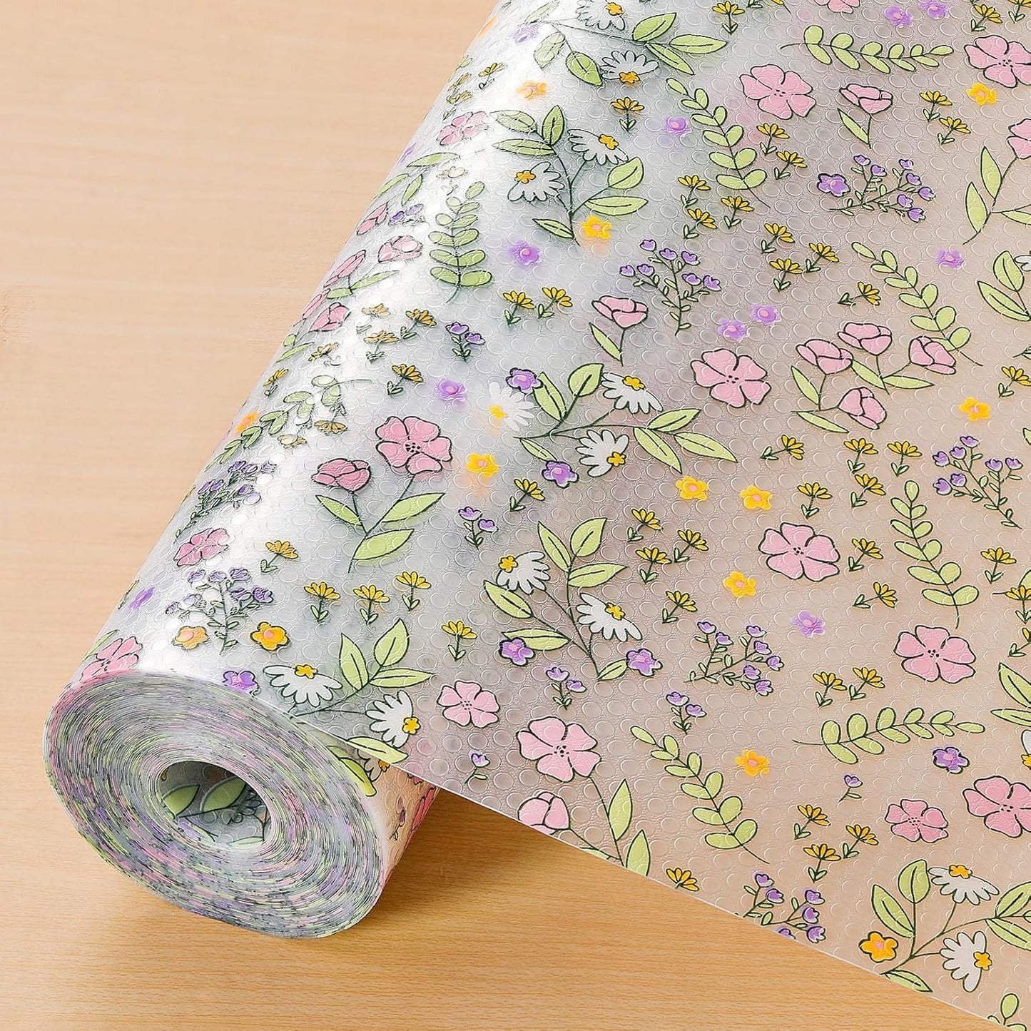 INNOLITES Non-Slip Shelf Liner – Cabinet & Drawer Liner Non-Adhesive – Waterproof Oil-Proof – Durable EVA with Floral for Kitchen Cabinets Refrigerator – BPA-Free, Easy to Cut 23.6" x 118"