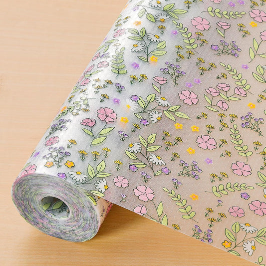 INNOLITES Non-Slip Shelf Liner – Cabinet & Drawer Liner Non-Adhesive – Waterproof Oil-Proof – Durable EVA with Floral for Kitchen Cabinets Refrigerator – BPA-Free, Easy to Cut 11.8" x 118"