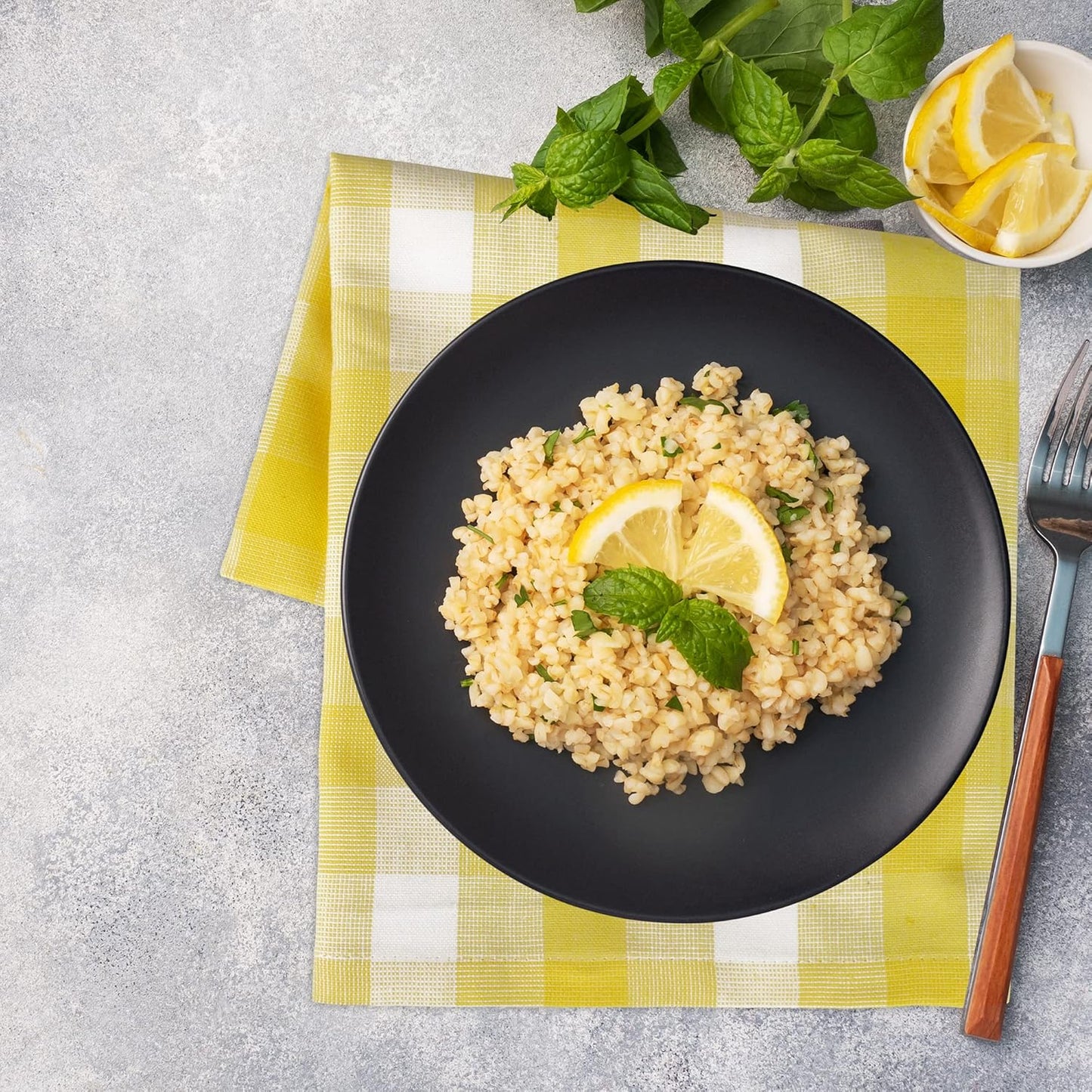 Kitchen Towels Set of 6 Soft Premium Cotton Highly Absorbent Dish Towels 20X30 Inches, Washable & Reusable Tea Towel, Quick Drying Dish Cloths for Cleaning Dishes - Yellow/White, Checks