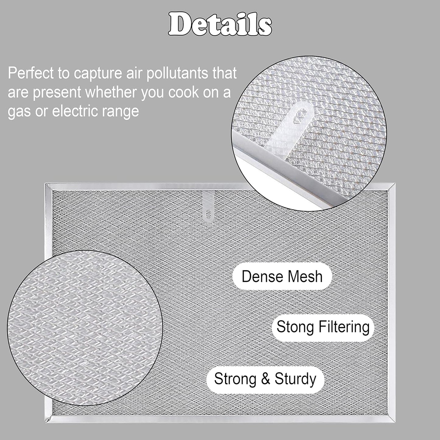 Wadoy BPS1FA36 Range Hood Filter 11-3/4" X 17-1/4" X 3/8", 2 Pack Aluminum Mesh Grease Range Hood Filter with Blue Protective Film (𝐂𝐚𝐧 𝐛𝐞 𝐭𝐨𝐫𝐧 𝐨𝐟𝐟) Compatible with Broan Nutone 99010300E