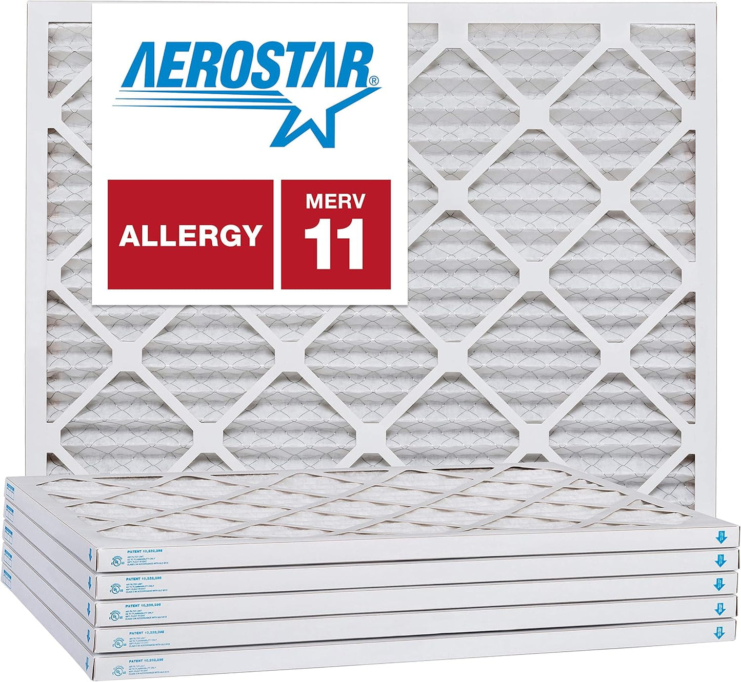Aerostar 6x12x1 MERV 11, Pleated Air Filter, 6x12x1, Box of 6, Made in the USA