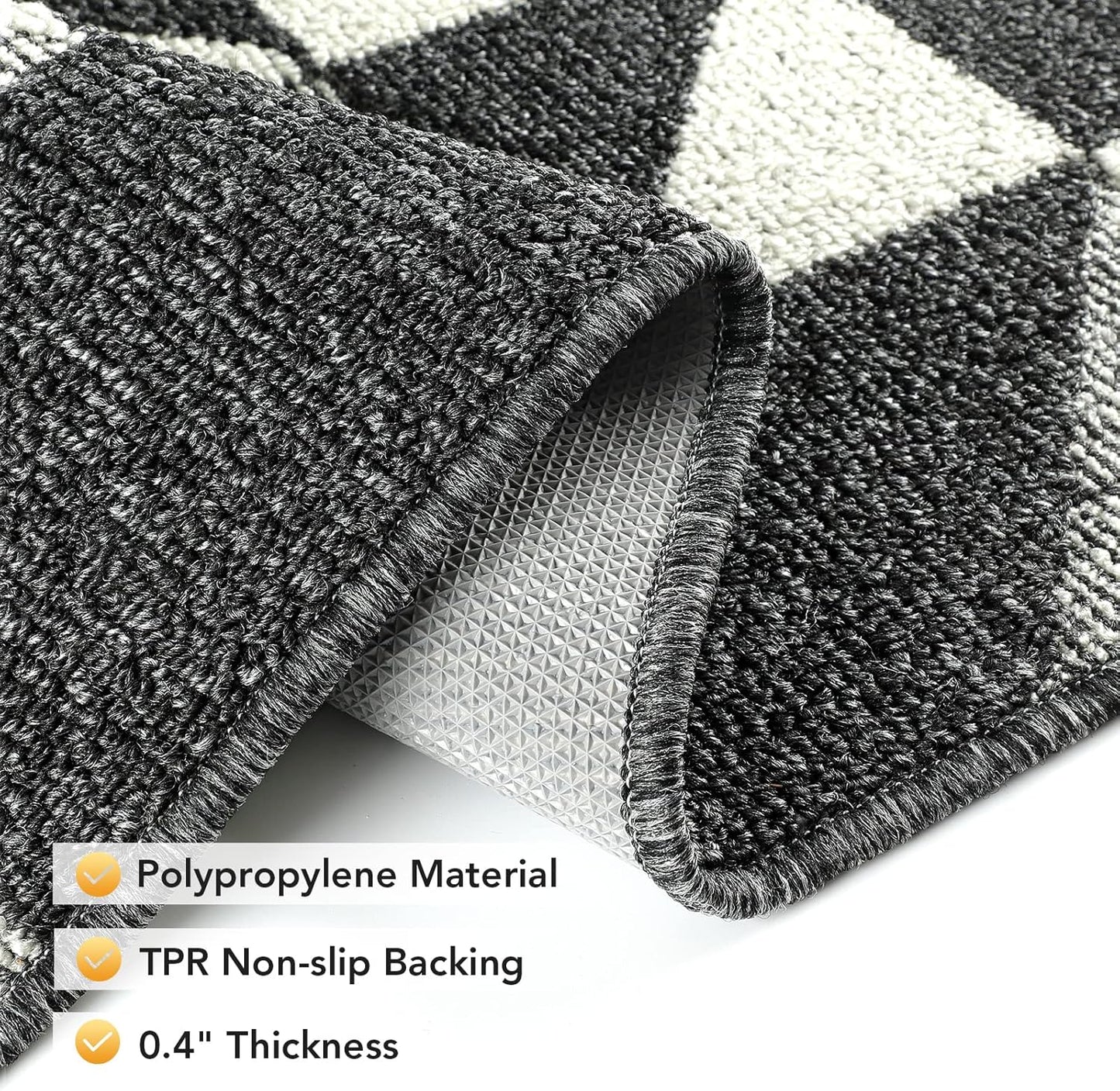 hicorfe Indoor Doormat,24"x35" Front Back Door Mat Rubber Backing Non Slip Door Mats,Low-Profile Absorbent Resist Dirt Entryway Doormat Inside Floor Mats for Entrance