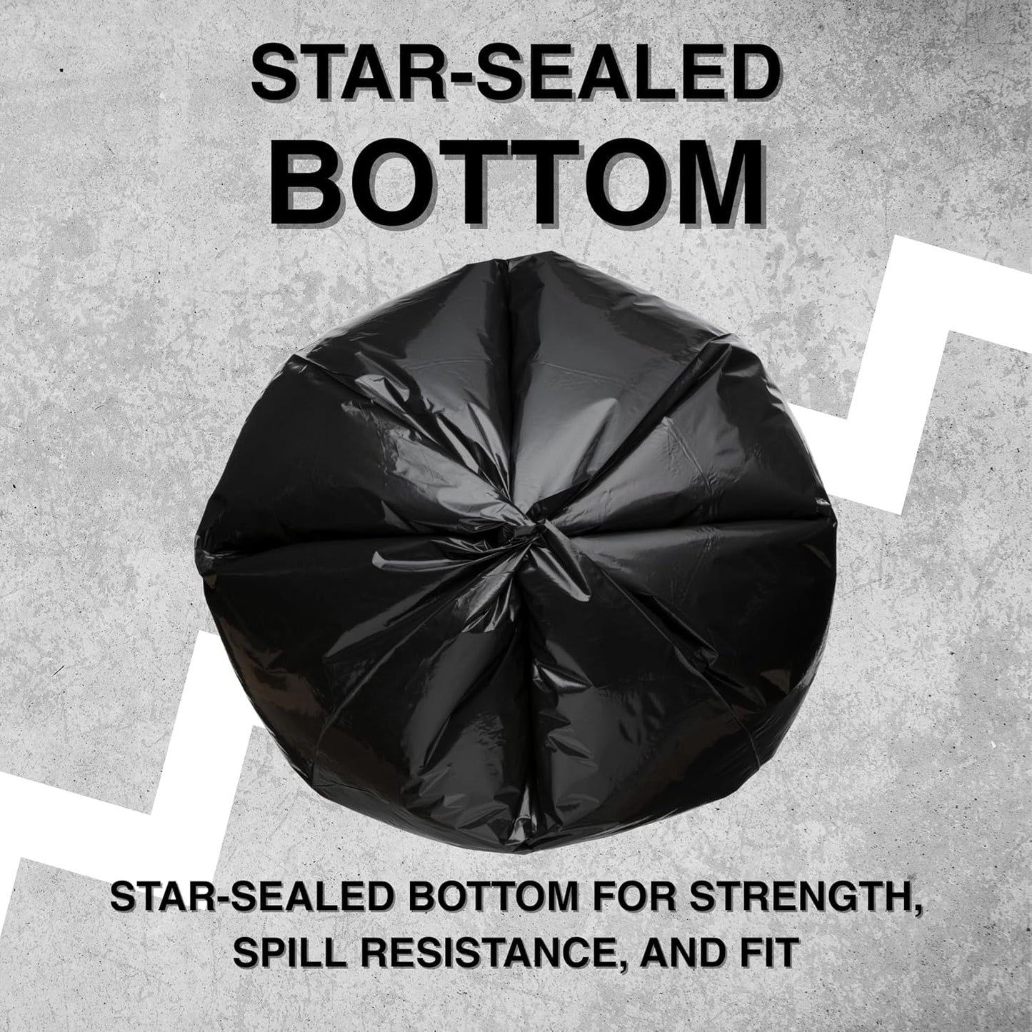 45 Gallon Garbage Trash Bag 40X46" 1.5 Mil Black 100 Count Can Liner Bulk 40 Gallon 41 Gallon 42 Gallon 43 Gallon 44 Gallon Made in USA