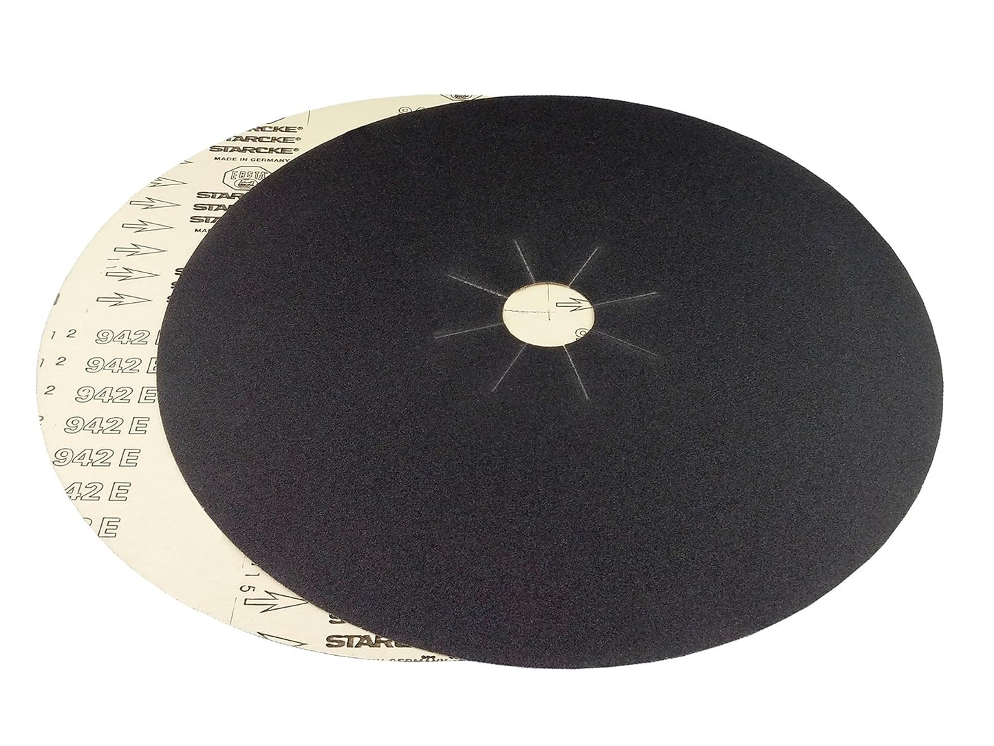 Starcke 16'' x 2'' Silicon Carbide Slotted Edger Floor Sanding Discs (10 Pack, 100 Grit)